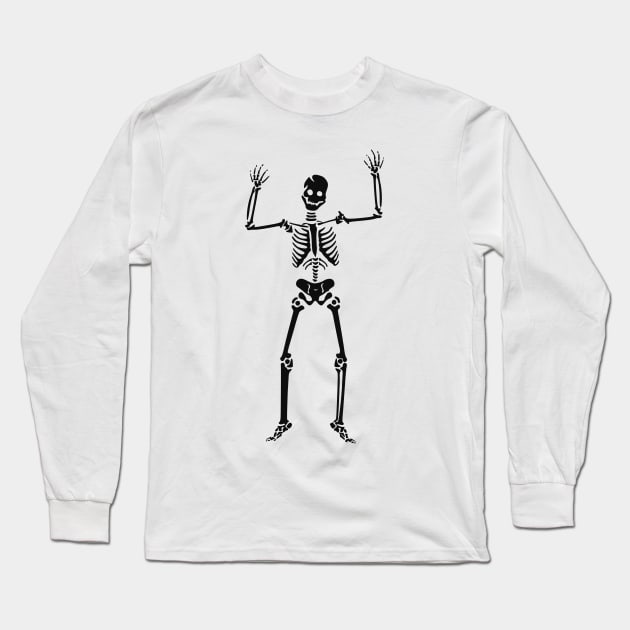 Happy skeleton Long Sleeve T-Shirt by be yourself. design